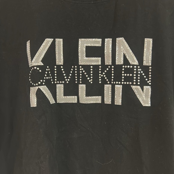 Calvin Klein Rhinestone Logo Tee - Picture 2 of 5
